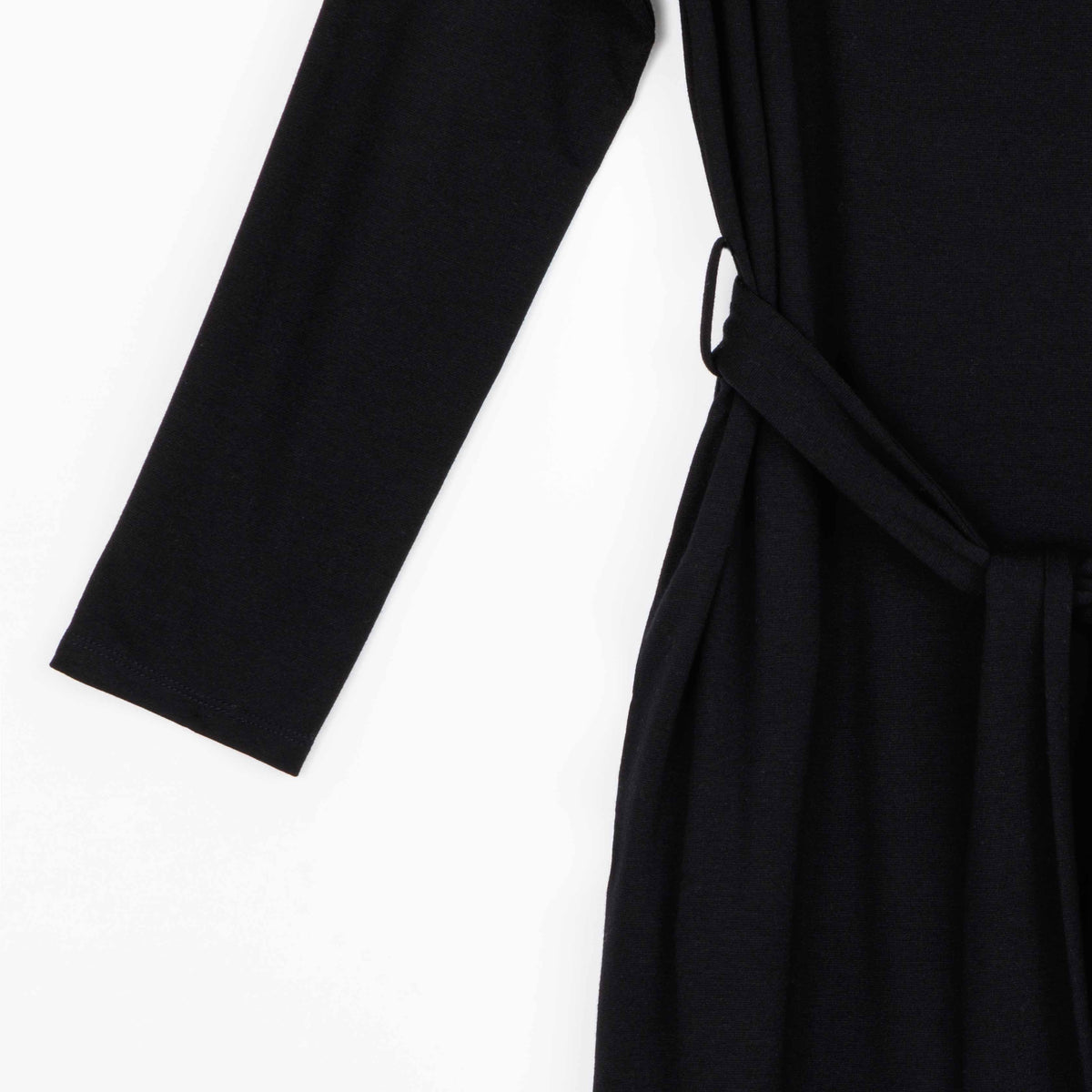 Clara Sunwoo Trusted - Lightweight Ponte - Tie Waist Pocket Midi Dress - Black - Final Sale!