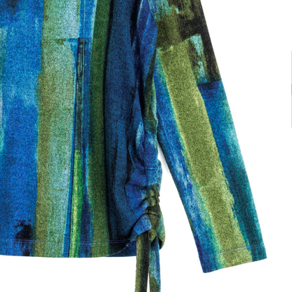 Clara Sunwoo Classic - Lightweight Cozy - Side Pull-Tie Sweater Top - Paint Stroke - Limited Sizes