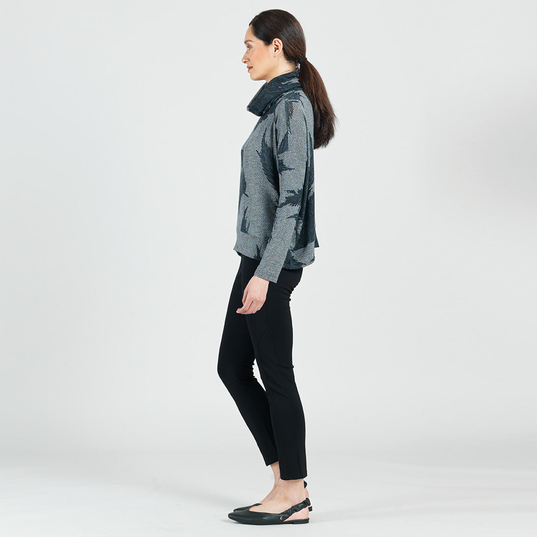 Clara Sunwoo Trending - Lightweight Cozy - Banded Hemline Sweater - Feather Leaf - Final Sale!