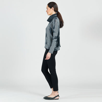 Clara Sunwoo Trending - Lightweight Cozy - Banded Hemline Sweater - Feather Leaf - Final Sale!