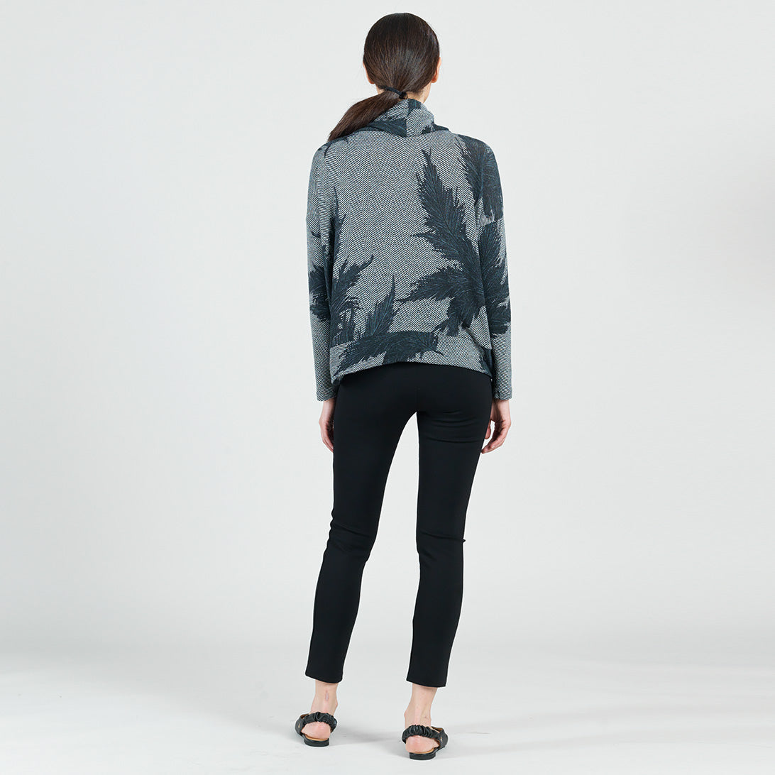 Clara Sunwoo Trending - Lightweight Cozy - Banded Hemline Sweater - Feather Leaf - Final Sale!