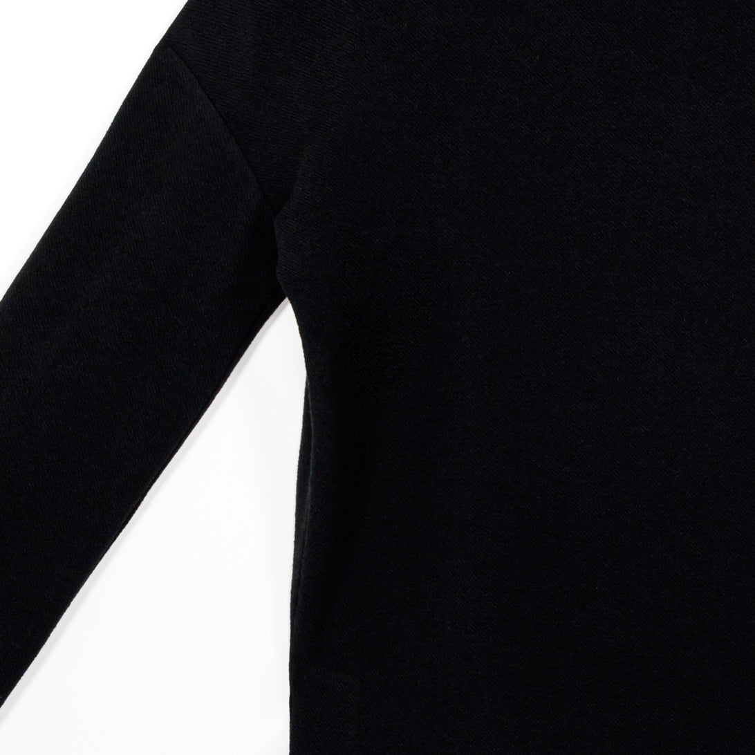 Clara Sunwoo Value - French Terry-Like Knit - Funnel Neck Sweater Top - Black - Final Sale!