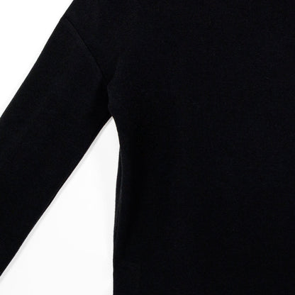 Clara Sunwoo Value - French Terry-Like Knit - Funnel Neck Sweater Top - Black - Final Sale!