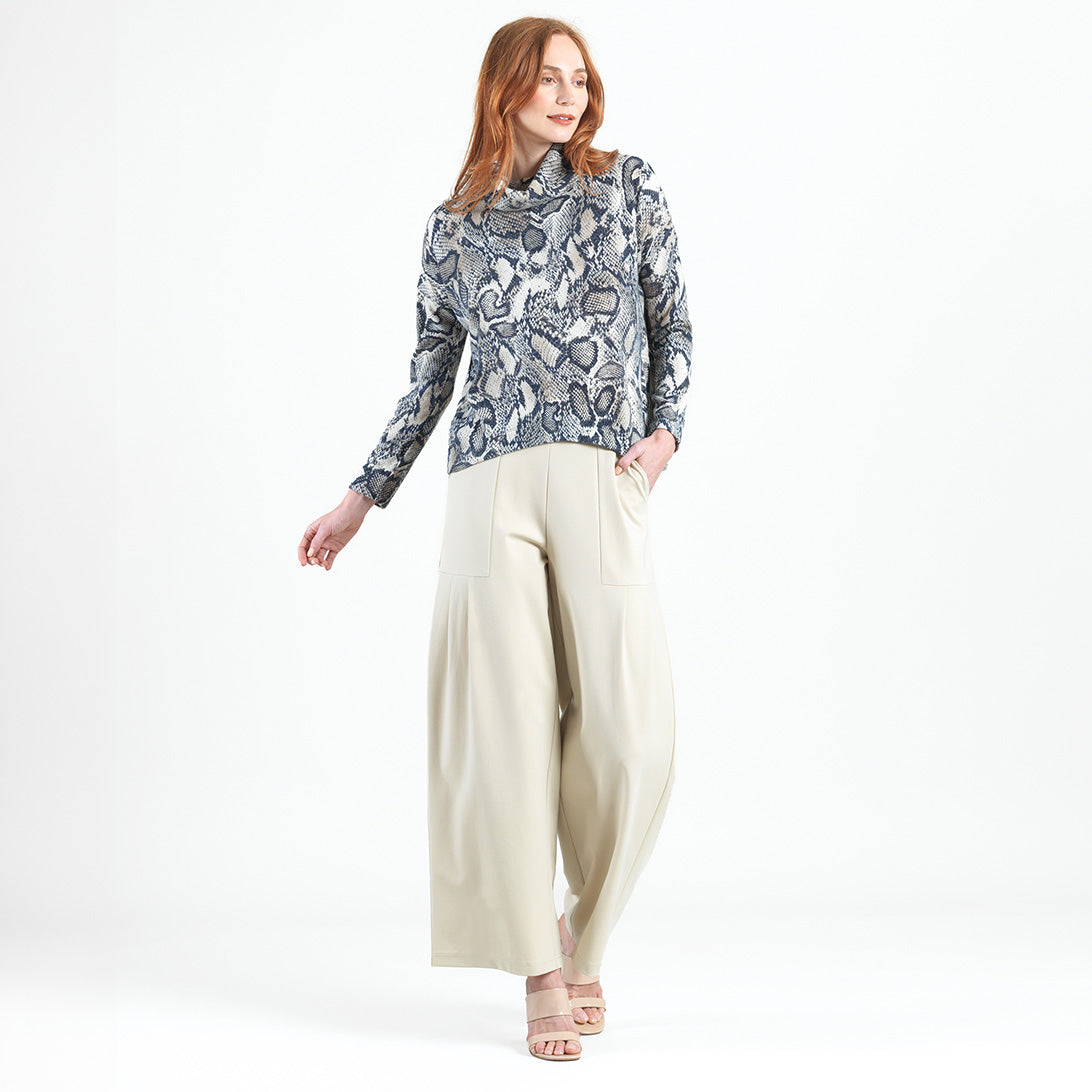 Clara Sunwoo Everyday - Cozy Texture - Tipped Hem Sweater - Python Scale - Final Sale!