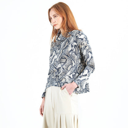Clara Sunwoo Everyday - Cozy Texture - Tipped Hem Sweater - Python Scale - Final Sale!