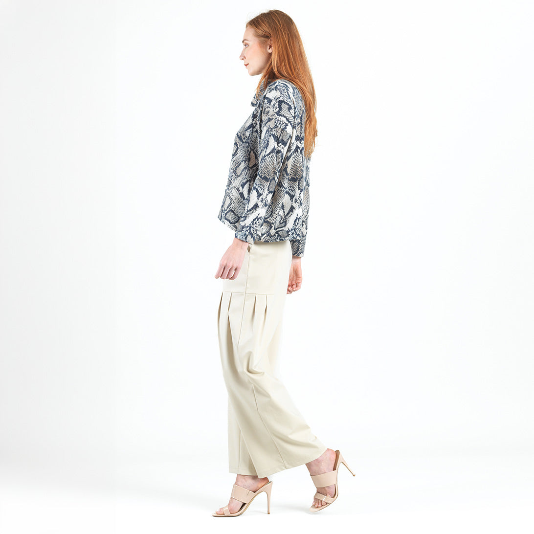 Clara Sunwoo Everyday - Cozy Texture - Tipped Hem Sweater - Python Scale - Final Sale!