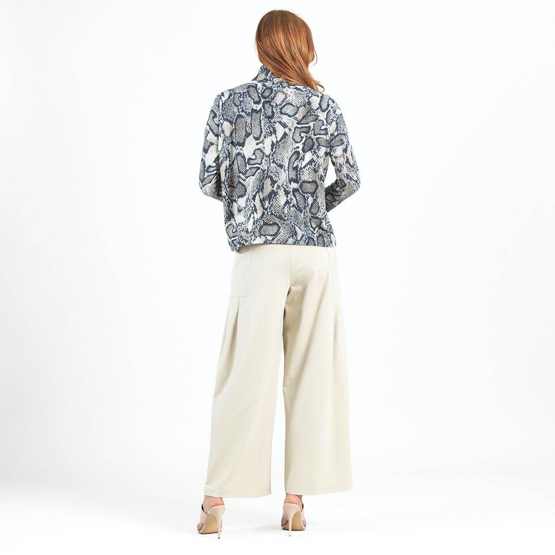 Clara Sunwoo Everyday - Cozy Texture - Tipped Hem Sweater - Python Scale - Final Sale!