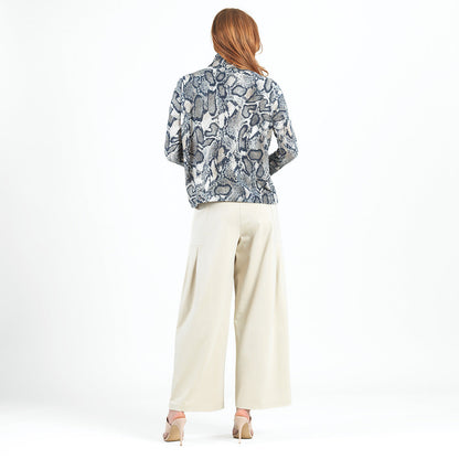 Clara Sunwoo Everyday - Cozy Texture - Tipped Hem Sweater - Python Scale - Final Sale!