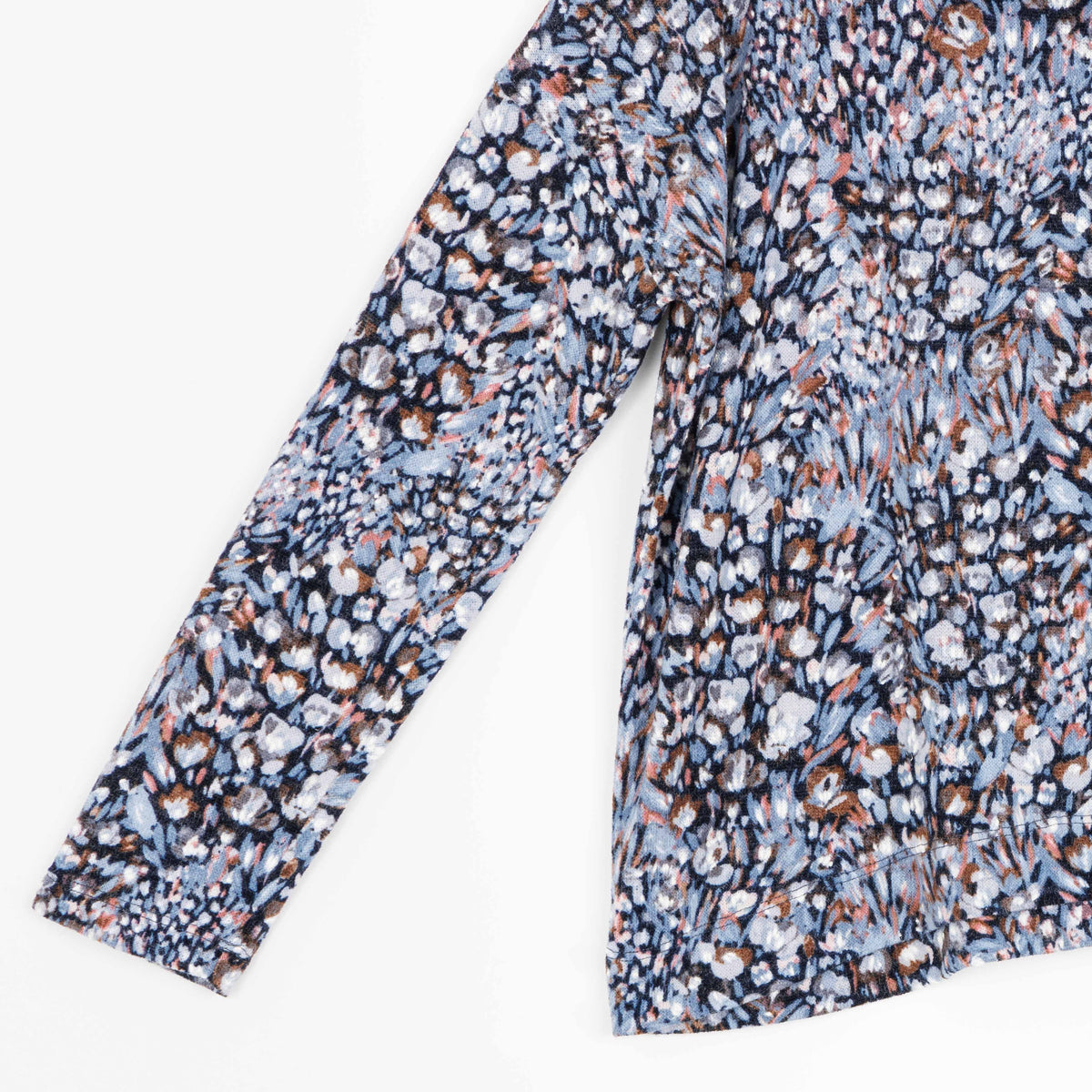 Clara Sunwoo Hot Sale - Cozy Texture - Textured Tipped Hem Sweater - Floral Puff - Final Sale!