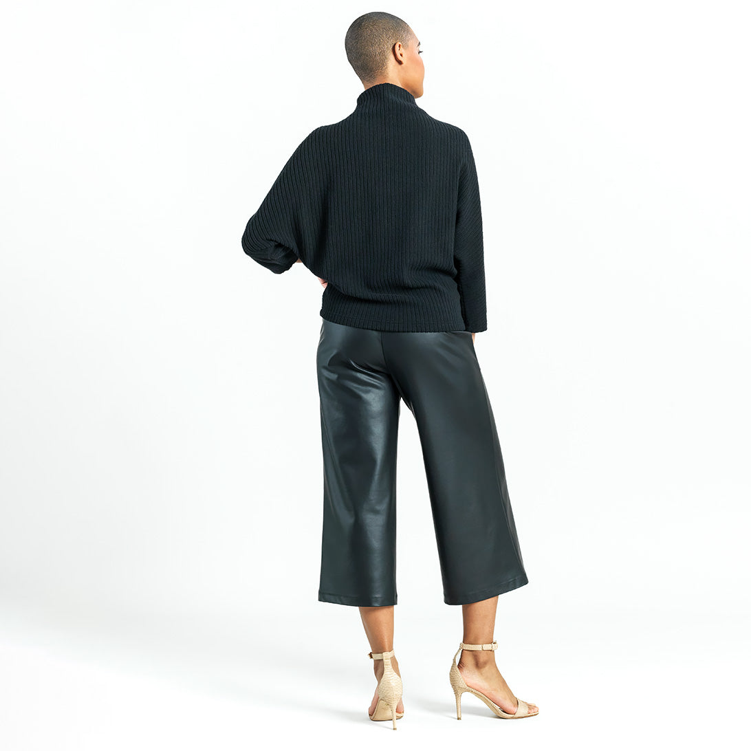 Clara Sunwoo Latest - Chunky Ribbed - Funnel Neck Sweater - Black - Final Sale