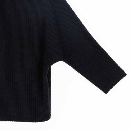 Clara Sunwoo Latest - Chunky Ribbed - Funnel Neck Sweater - Black - Final Sale