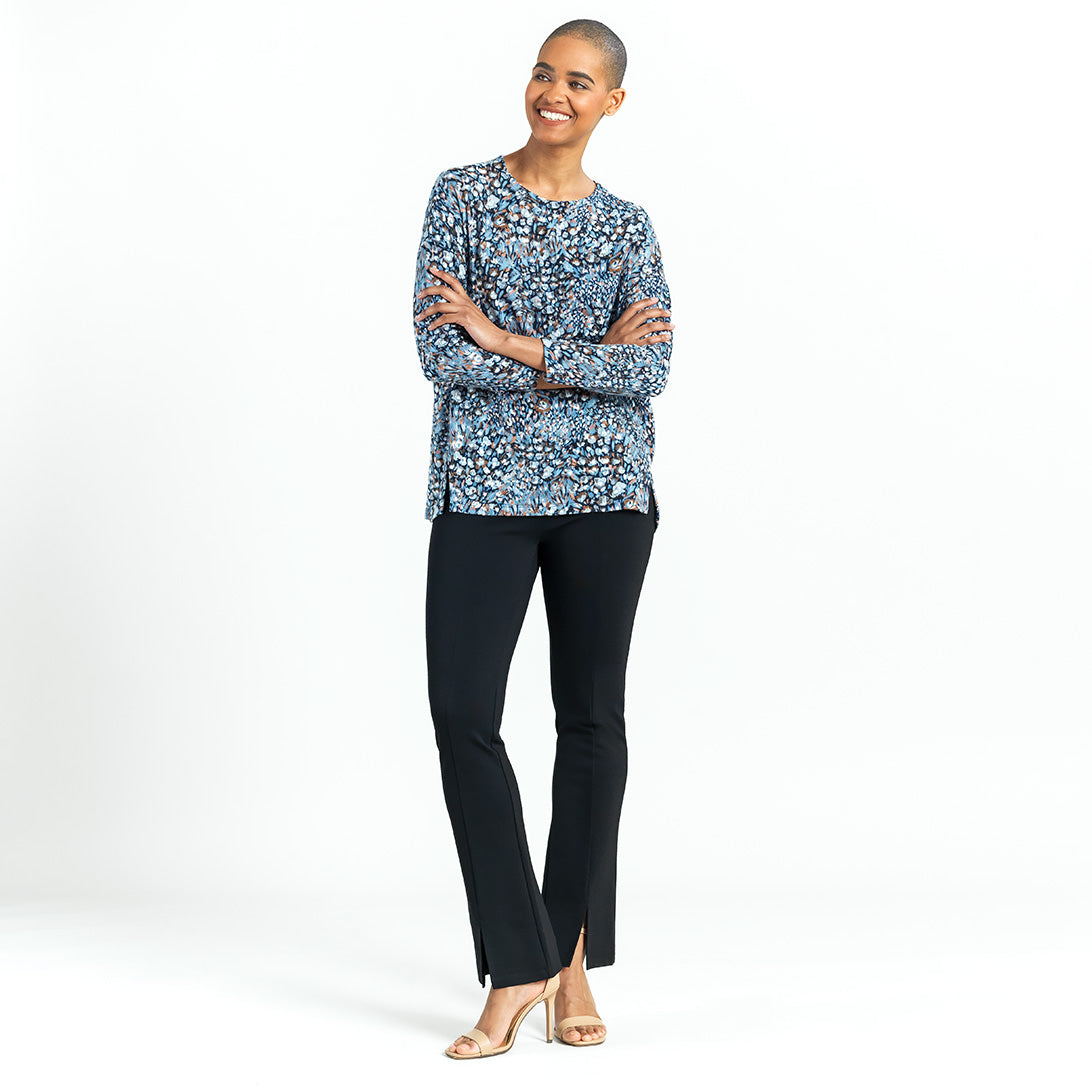 Clara Sunwoo Featured - Cozy Texture - Textured Vented Sweater Tunic - Floral Puff - Final Sale