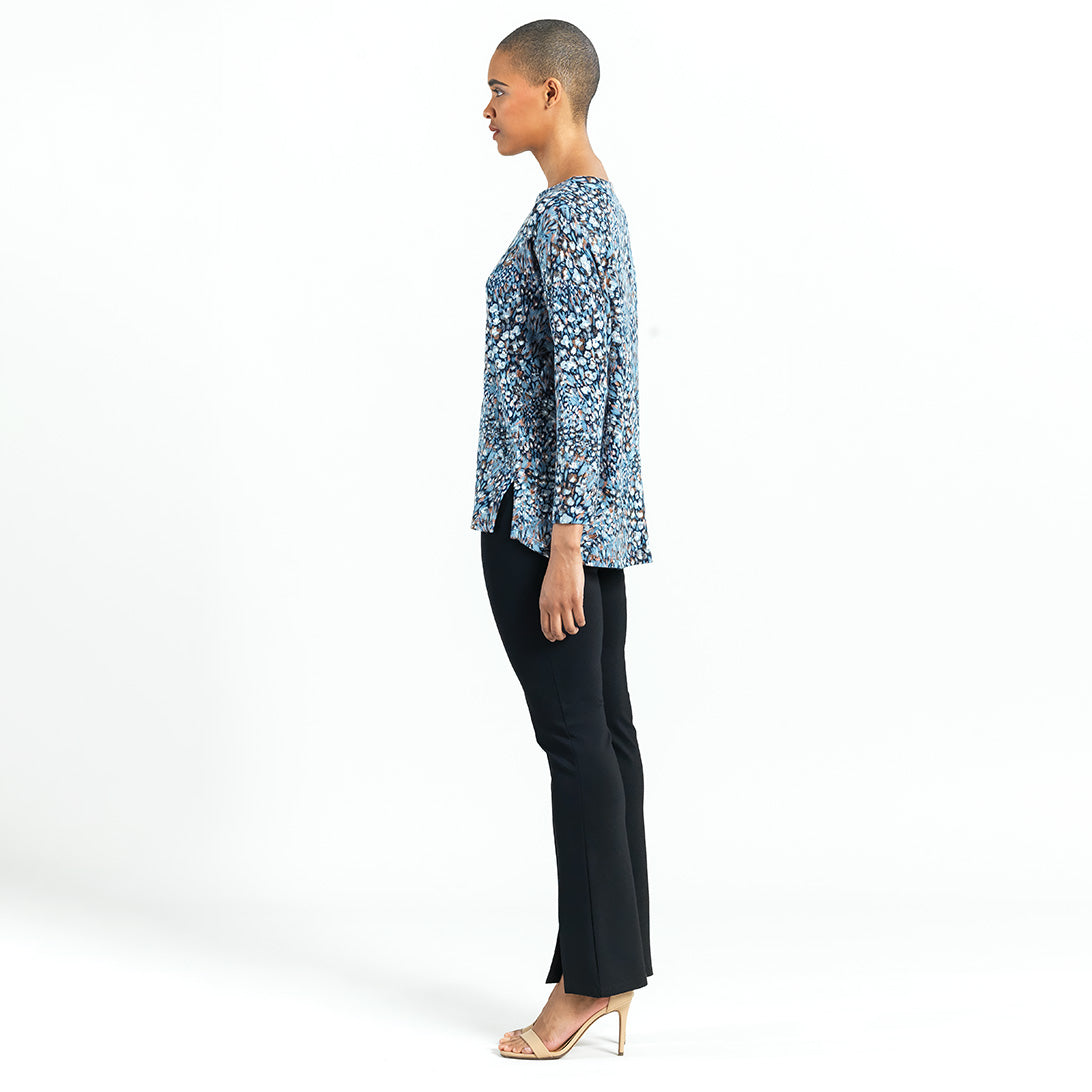 Clara Sunwoo Featured - Cozy Texture - Textured Vented Sweater Tunic - Floral Puff - Final Sale