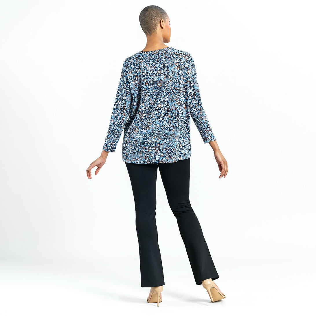 Clara Sunwoo Featured - Cozy Texture - Textured Vented Sweater Tunic - Floral Puff - Final Sale