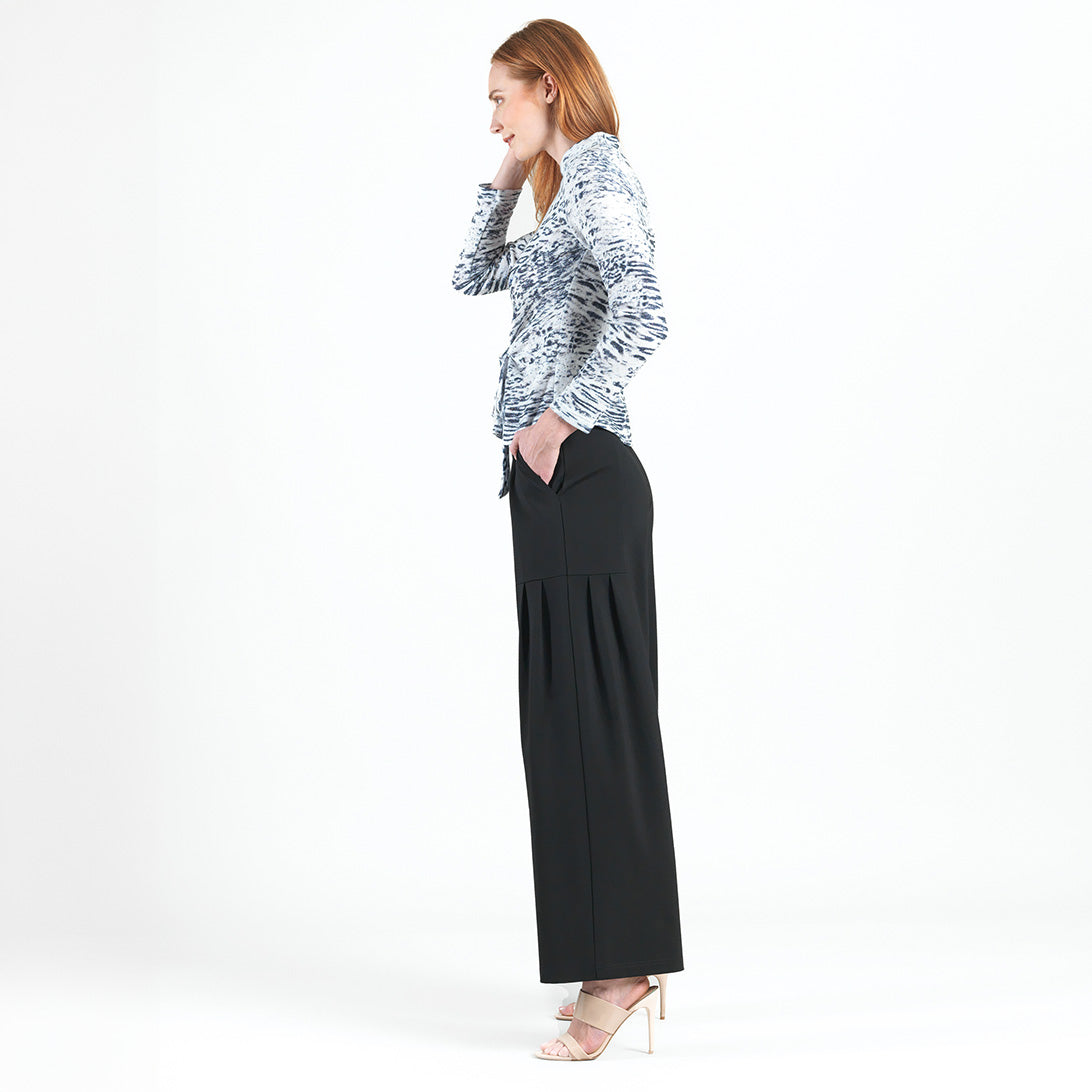 Clara Sunwoo Recommended - Cozy Shimmer - Center Front Tie Sweater Top - Snow Leopard - Final Sale!