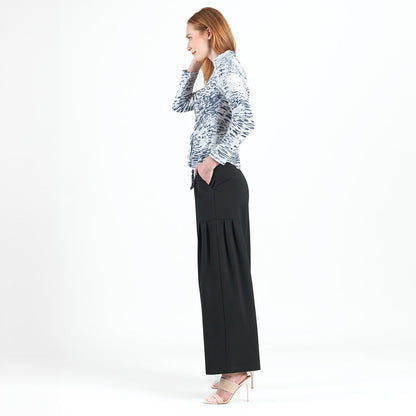 Clara Sunwoo Recommended - Cozy Shimmer - Center Front Tie Sweater Top - Snow Leopard - Final Sale!