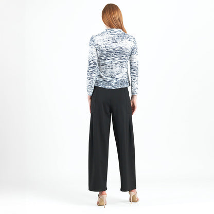 Clara Sunwoo Recommended - Cozy Shimmer - Center Front Tie Sweater Top - Snow Leopard - Final Sale!