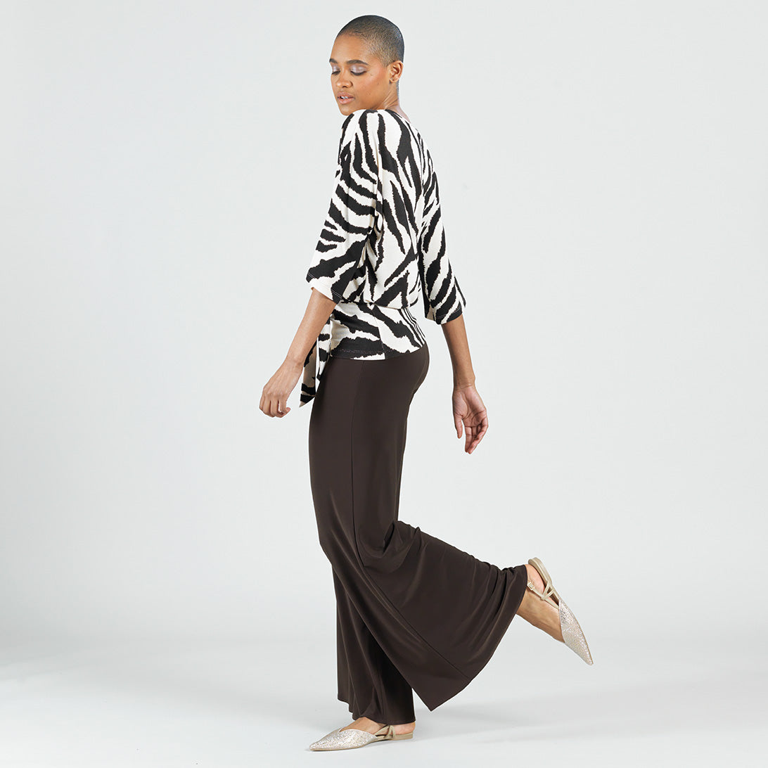 Clara Sunwoo Great Value - Cozy Knit - Side Tie Sweater Top - Zebra - Final Sale