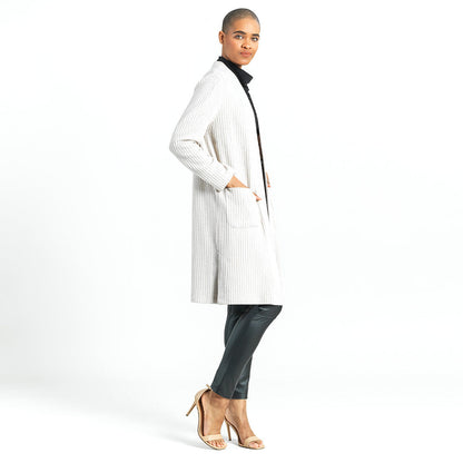 Clara Sunwoo Deals - Chunky Ribbed - Modern Pocket Sweater Cardigan - Sand - Final Sale!