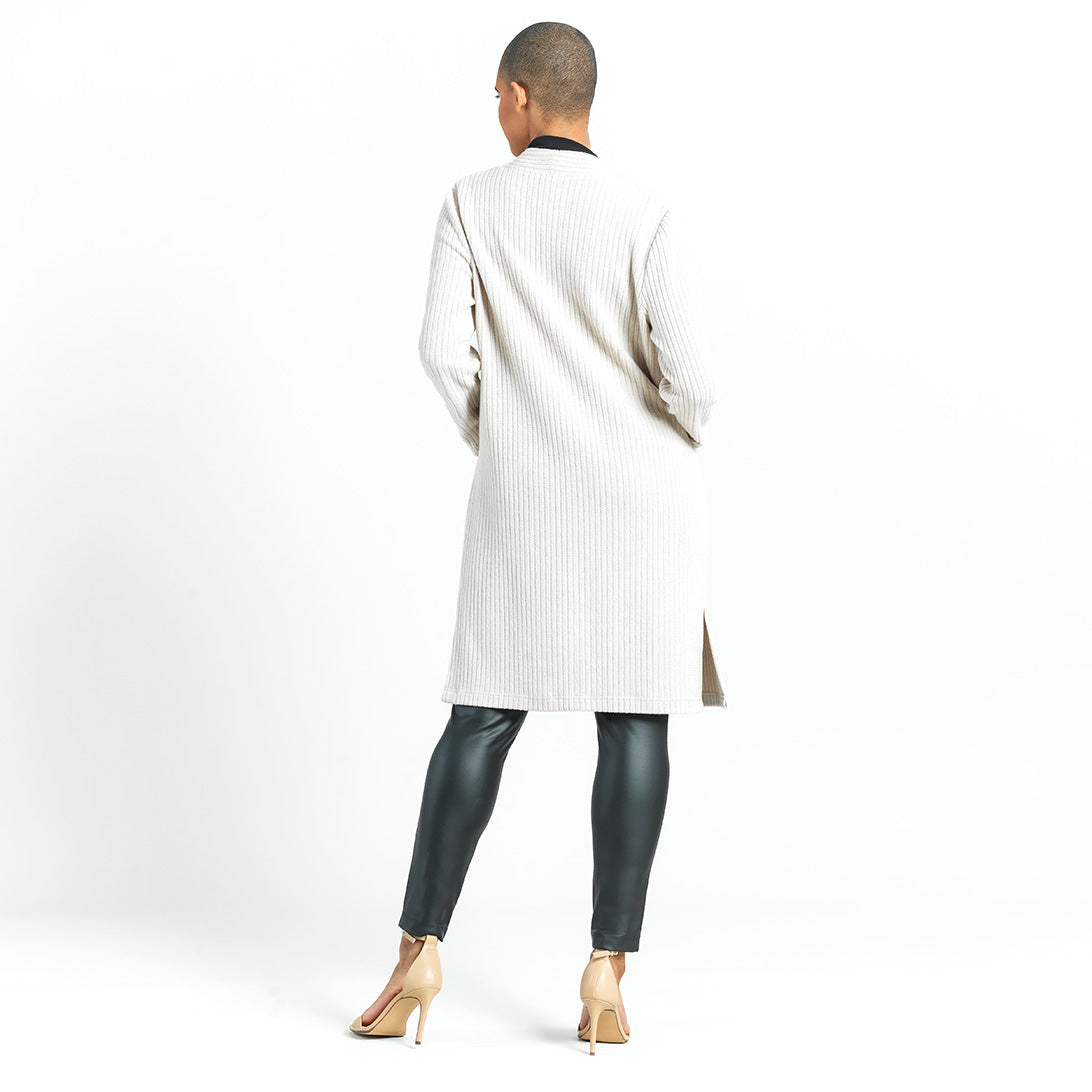 Clara Sunwoo Deals - Chunky Ribbed - Modern Pocket Sweater Cardigan - Sand - Final Sale!
