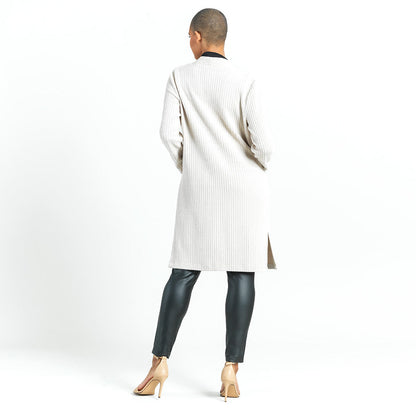 Clara Sunwoo Deals - Chunky Ribbed - Modern Pocket Sweater Cardigan - Sand - Final Sale!