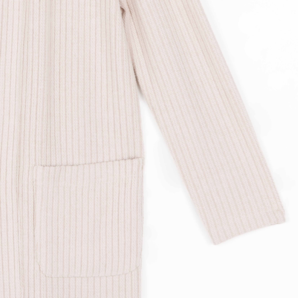 Clara Sunwoo Deals - Chunky Ribbed - Modern Pocket Sweater Cardigan - Sand - Final Sale!