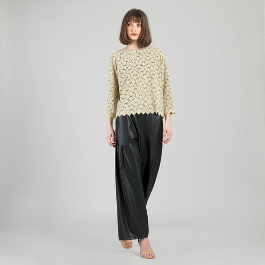 Clara Sunwoo Best Price - Crochet Knit - Scallop Hem Box Sweater Top - Fan Shell - Final Sale
