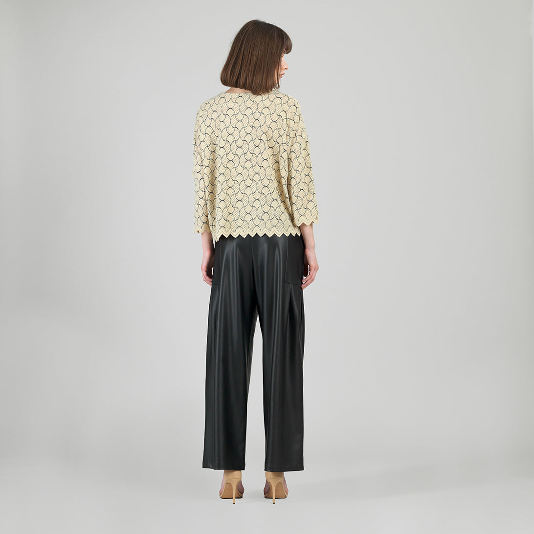 Clara Sunwoo Best Price - Crochet Knit - Scallop Hem Box Sweater Top - Fan Shell - Final Sale