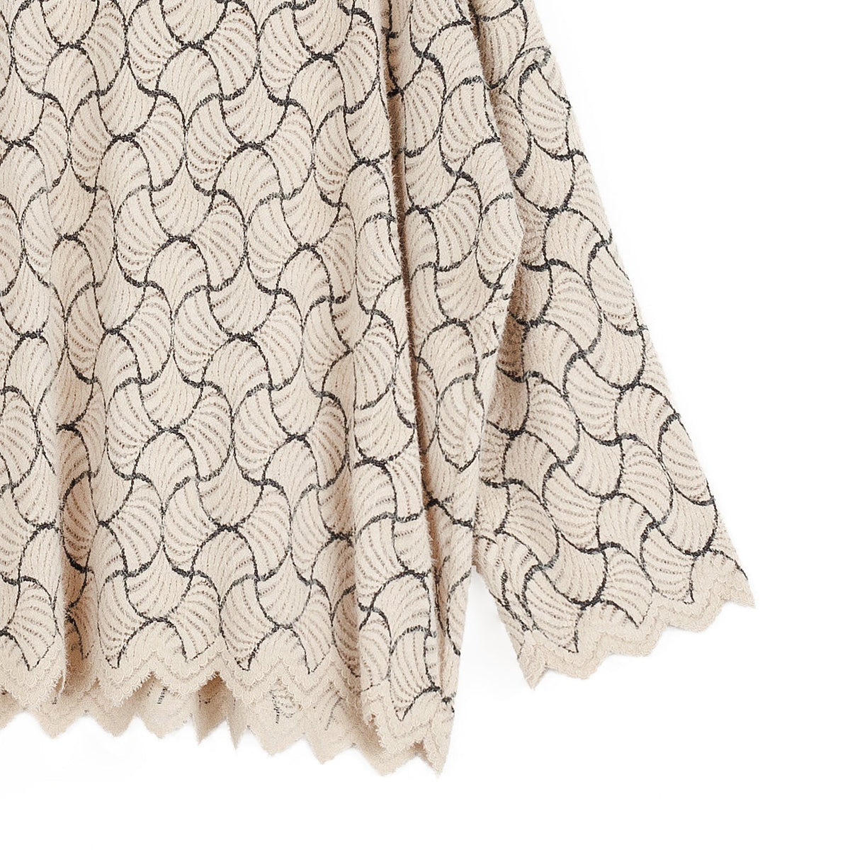 Clara Sunwoo Best Price - Crochet Knit - Scallop Hem Box Sweater Top - Fan Shell - Final Sale