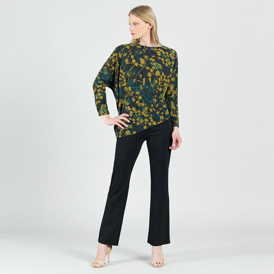 Clara Sunwoo Trending - Cozy Texture - Half & Half Sleeve Sweater - Olive Leaf - Final Sale