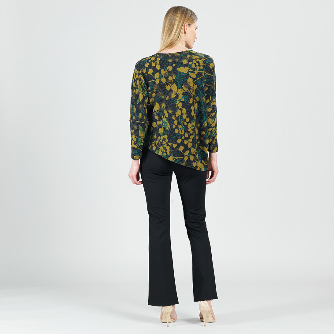 Clara Sunwoo Trending - Cozy Texture - Half & Half Sleeve Sweater - Olive Leaf - Final Sale