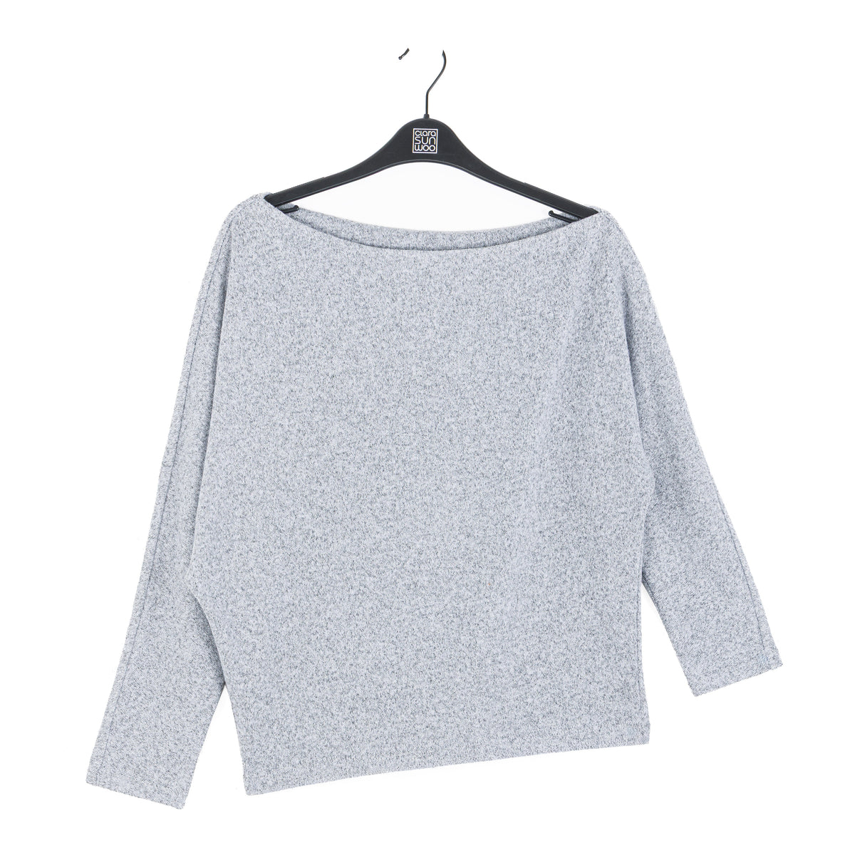 Clara Sunwoo Value - Plush Shimmer - Angled Neck Sweater - Gray