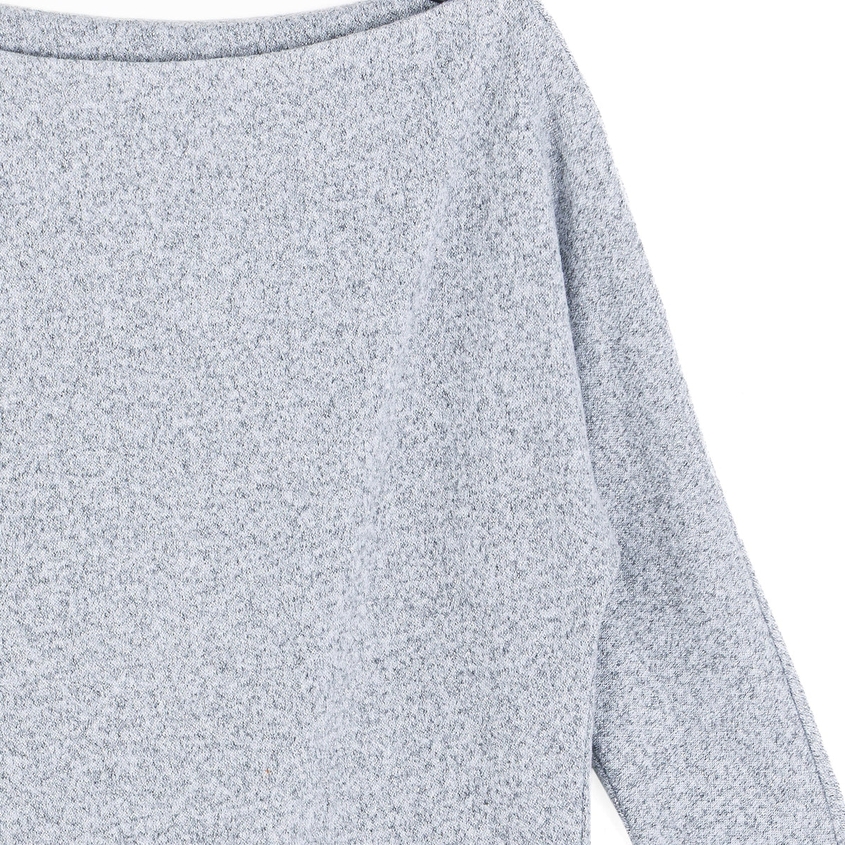 Clara Sunwoo Value - Plush Shimmer - Angled Neck Sweater - Gray