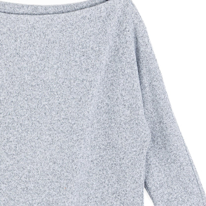 Clara Sunwoo Value - Plush Shimmer - Angled Neck Sweater - Gray