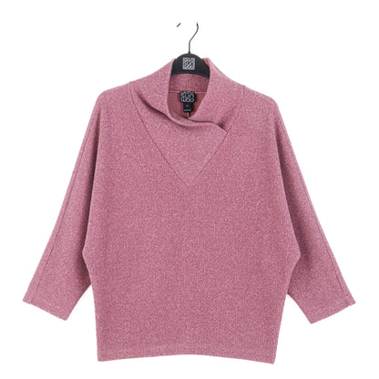 Clara Sunwoo Best Price - Plush Ribbed - Crossover Petal Neck Sweater - Mauve