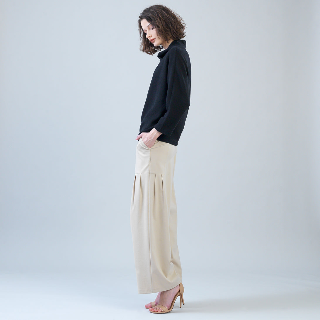 Clara Sunwoo Best Price - Plush Ribbed - Crossover Petal Neck Sweater - Black