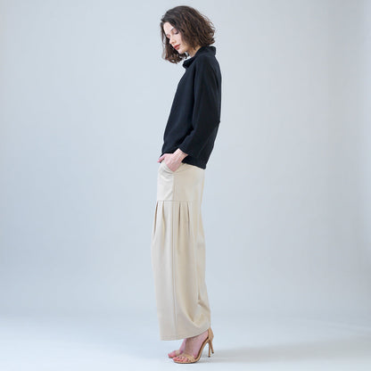Clara Sunwoo Best Price - Plush Ribbed - Crossover Petal Neck Sweater - Black