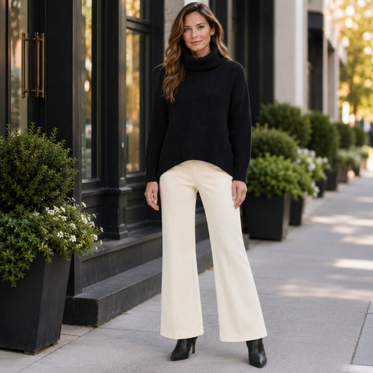 Clara Sunwoo Great Value - Chunky Ribbed - Tipped Hem Sweater Top - Black- Final Sale