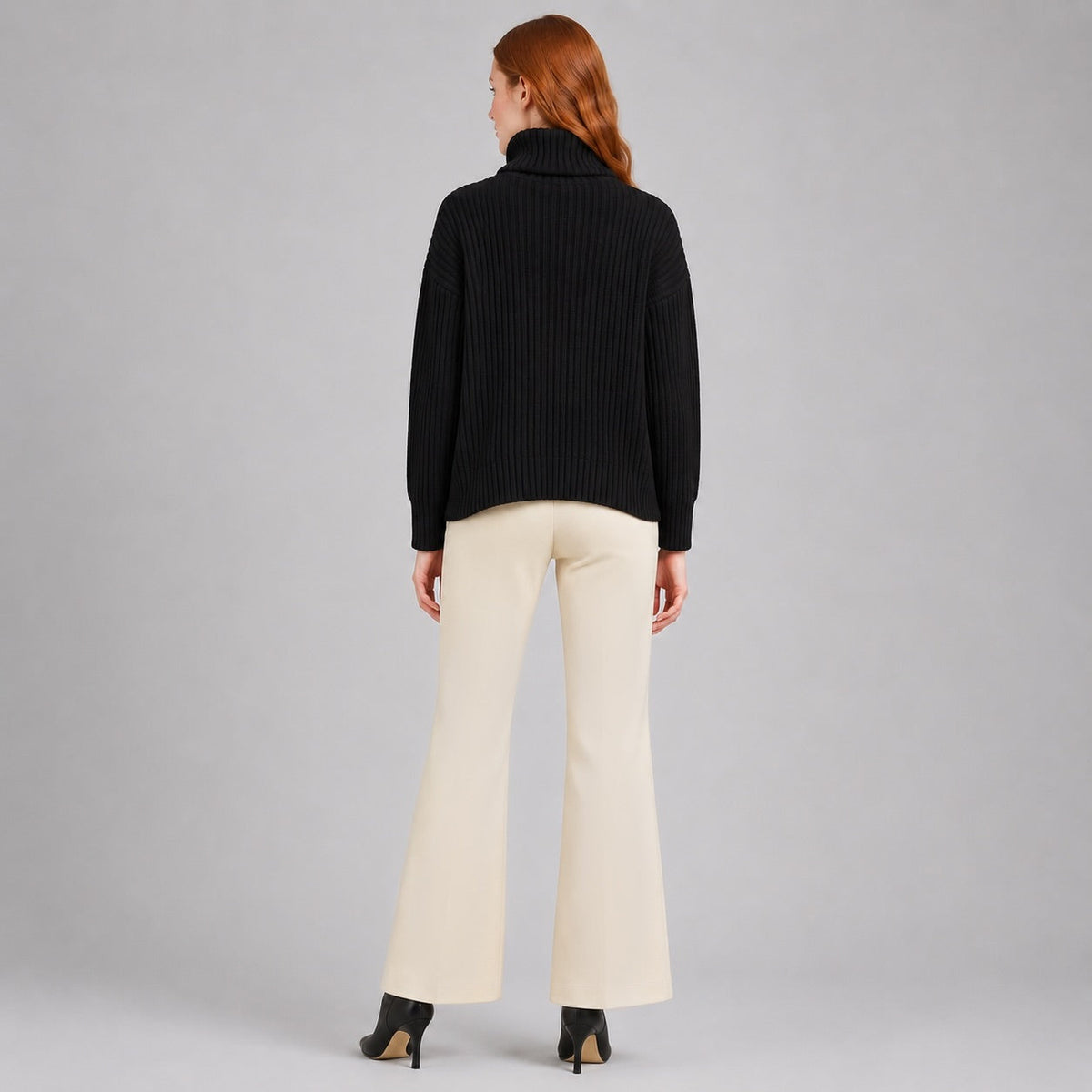 Clara Sunwoo Great Value - Chunky Ribbed - Tipped Hem Sweater Top - Black- Final Sale