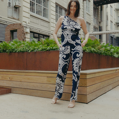 Clara Sunwoo Essential - One Shoulder Top - Paisley Leaf - Final Sale!