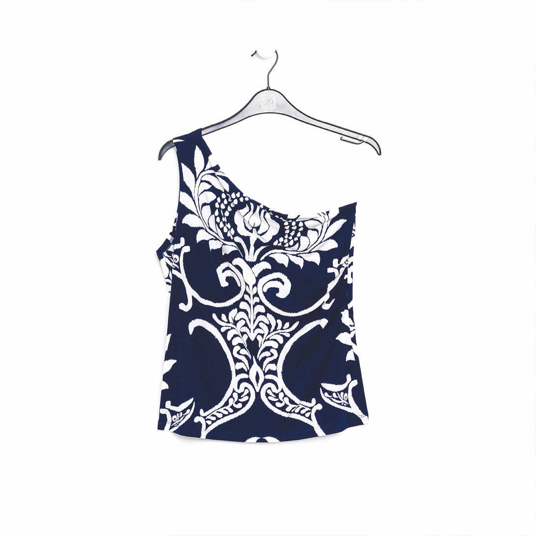 Clara Sunwoo Essential - One Shoulder Top - Paisley Leaf - Final Sale!