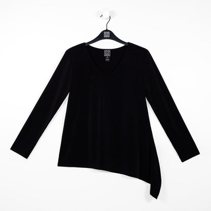 Clara Sunwoo Smart Buy - V-Neck Side Flow Top - Black - Final Sale