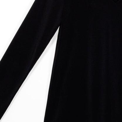 Clara Sunwoo Smart Buy - V-Neck Side Flow Top - Black - Final Sale