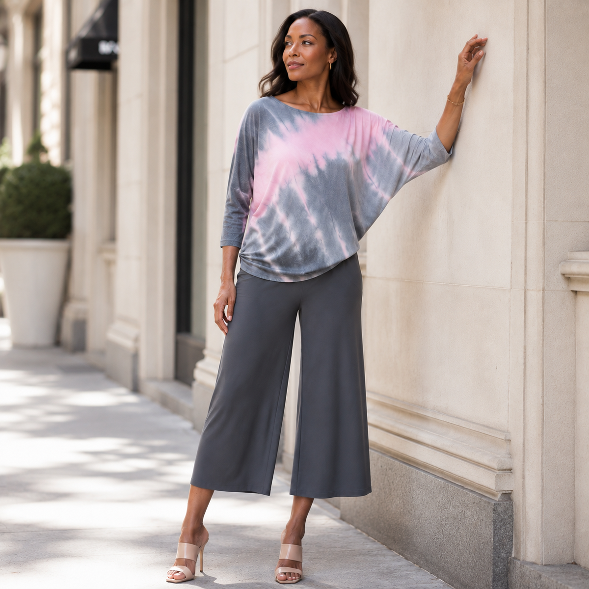 Clara Sunwoo Everyday - Half & Half Sleeve Top - Blush Ombre - Final Sale