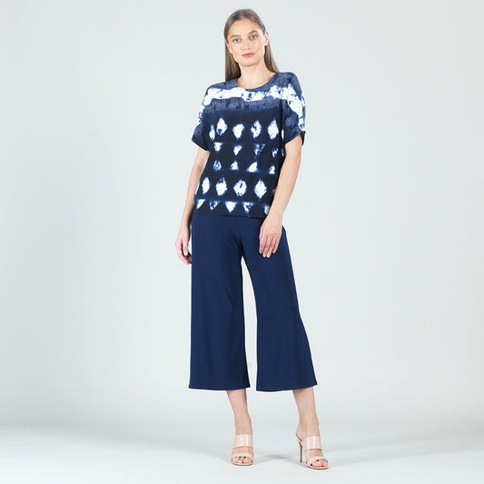 Clara Sunwoo Signature - Back Cut Out Top - Diamond Navy - Final Sale
