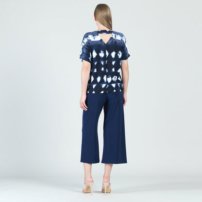 Clara Sunwoo Signature - Back Cut Out Top - Diamond Navy - Final Sale