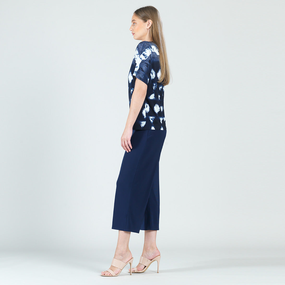 Clara Sunwoo Signature - Back Cut Out Top - Diamond Navy - Final Sale
