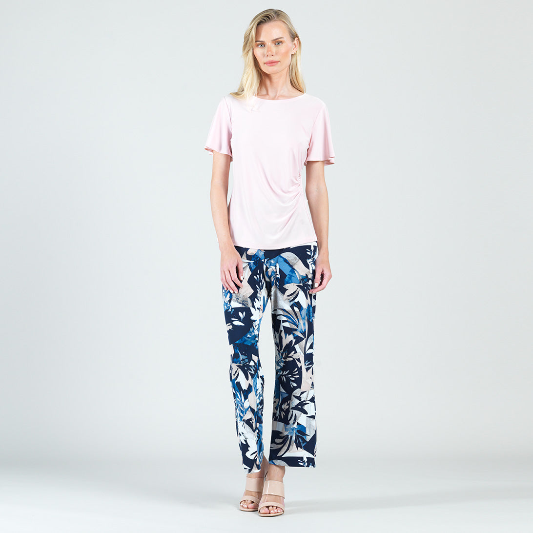 Clara Sunwoo Best Seller - Side Cinched Flounce Sleeve Top - Rose - Final Sale!