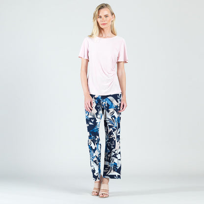 Clara Sunwoo Best Seller - Side Cinched Flounce Sleeve Top - Rose - Final Sale!