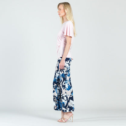 Clara Sunwoo Best Seller - Side Cinched Flounce Sleeve Top - Rose - Final Sale!